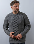 Unisex Aran Sweater - Gray