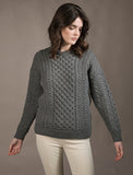 Unisex Aran Sweater - Gray