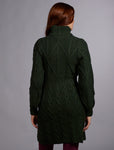 Aran Cable Signature Coat - Army Green