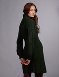 Aran Cable Signature Coat - Army Green