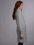 Aran Cable Signature Coat - Grey