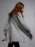 Aran Cable Signature Coat - Grey