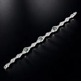 Moss Agate Trinity Bracelet