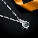 Moss Agate Trinity Necklace