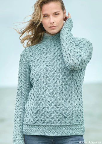 The Hearts Design Sweater - Mermaid