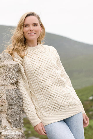 Kilronan Soft Crew Neck Sweater - Natural