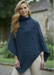 Tipperary Cowl Neck Poncho - Mallard