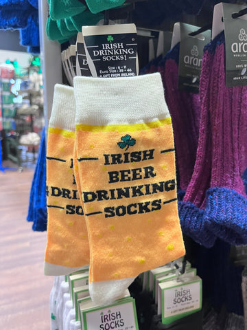Irish Beer Drinking Socks