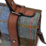 Medium Satchel - Chestnut and Blue Tartan