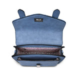 Medium Satchel - Blue Tartan