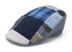 Linen Donegal Touring Cap - Gray/Blue Patchwork