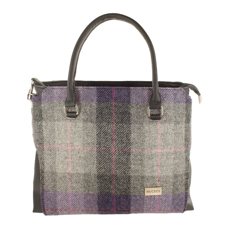 Emily Bag - Gray/Purple Plaid – Funky Skunk