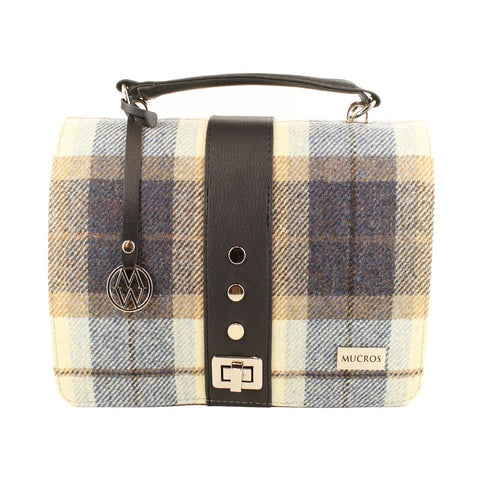 Fiona Handbag - Neutral Plaid Mix