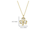 Gold Vermeil Shamrock White Sapphire Necklace