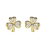Gold Vermeil Stud Shamrock