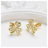 Gold Vermeil Stud Shamrock