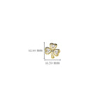Gold Vermeil Stud Shamrock
