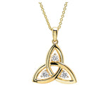 Trinity Knot White Sapphire Necklace