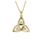 Trinity Knot White Sapphire Necklace