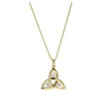 Trinity Knot White Sapphire Necklace