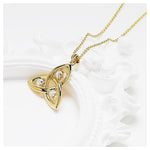 Trinity Knot White Sapphire Necklace