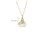 Trinity Knot White Sapphire Necklace
