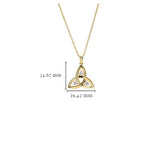 Trinity Knot White Sapphire Necklace