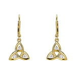 Trinity Knot White Sapphire Drop Earrings