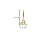 Trinity Knot White Sapphire Drop Earrings