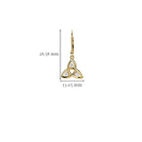 Trinity Knot White Sapphire Drop Earrings
