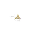 Trinity Knot White Sapphire Stud Earrings
