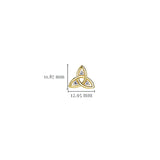 Trinity Knot White Sapphire Stud Earrings