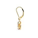 Gold Vermeil Drop Rounded Celtic Knot Studded Earring