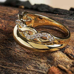 14kt Gold Vermeil White Sapphire Celtic Ring