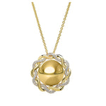 14kt Gold Vermeil White Sapphire Celtic Necklace