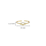 14kt Gold Vermeil White Sapphire Claddagh Bangle