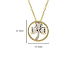 14kt Gold Vermeil Shamrock Necklace