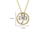 14kt Gold Vermeil Shamrock Necklace