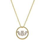 14kt Gold Vermeil Claddagh Necklace