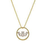 14kt Gold Vermeil Claddagh Necklace