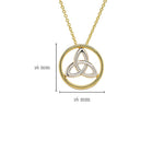 14kt Gold Vermeil Trinity Necklace