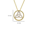 14kt Gold Vermeil Trinity Necklace