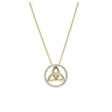 Trinity Knot White Sapphire Necklace