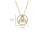 Trinity Knot White Sapphire Necklace