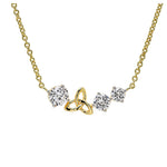 Trinity Knot White Sapphire Necklace