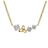 Trinity Knot White Sapphire Necklace