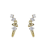 Gold Vermeil Trinity Knot White Sapphire Earrings