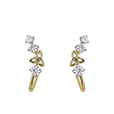 Gold Vermeil Trinity Knot White Sapphire Earrings