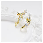 Gold Vermeil Trinity Knot White Sapphire Earrings