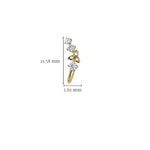 Gold Vermeil Trinity Knot White Sapphire Earrings
